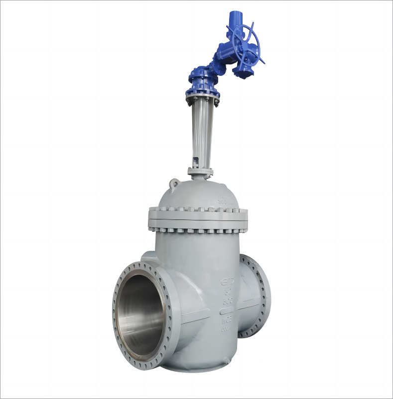 Electric slab gate valve
