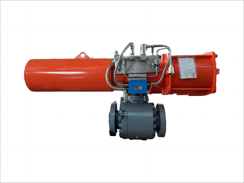 Pneumatic "O" type shut-off ball valve
