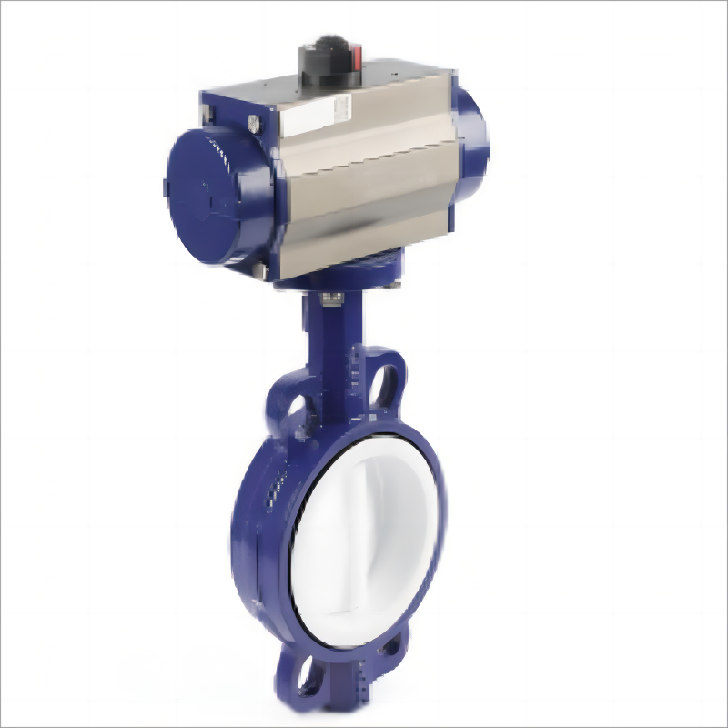 Pneumatic Double Eccentric Fully Lined Fluorine Butterfly Valve